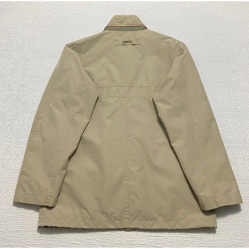 RFT by Rainforest Mens Jacket Full Zip Button Up‎ Khaki Beige Coat Medium